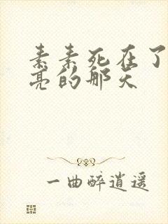 素素死在了最漂亮的那天