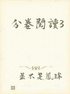 分卷阅读3