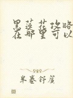 黑莲花攻略手册在哪里可以免费阅读