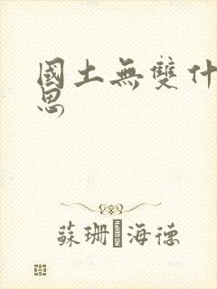 国土无双什么意思