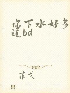 你下水好多下水道bd