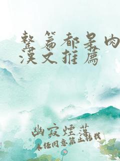 整篇都是肉的糙汉文推荐