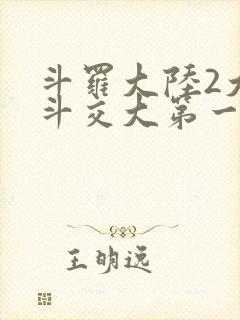 斗罗大陆2大乱斗交大第一啊