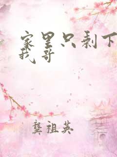 家里只剩下我和我哥