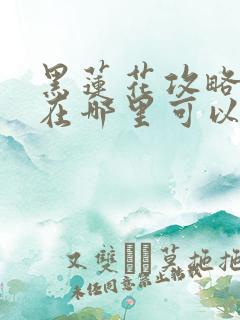 黑莲花攻略手册在哪里可以免费阅读