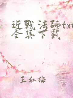 近战法师txt全集下载