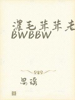 浓毛茸茸老太BBWBBW
