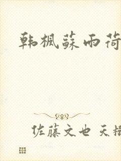 韩枫苏雨荷小说