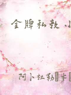 金牌私教 小说