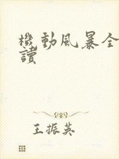 机动风暴全文阅读