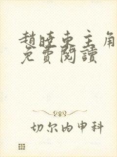 赵晓东主角小说免费阅读