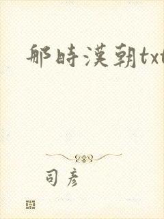 那时汉朝txt