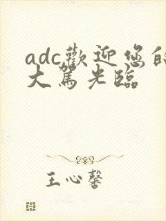 adc欢迎您的大驾光临