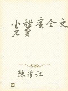 小甜蜜全文阅读免费