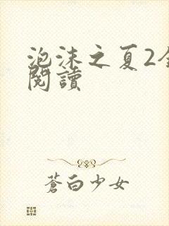 泡沫之夏2全文阅读