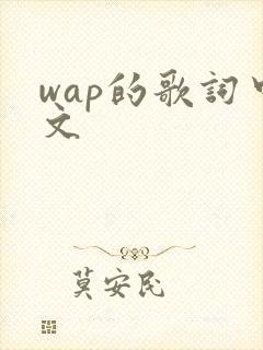 wap的歌词中文