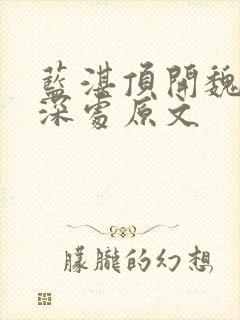 蓝湛顶开魏婴的深处原文