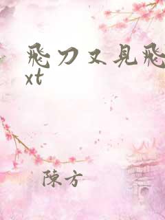 飞刀又见飞刀txt