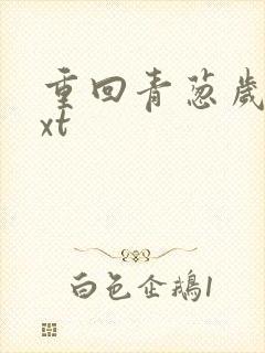 重回青葱岁月txt