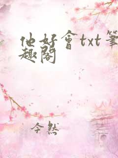 他好会txt笔趣阁