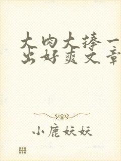 大肉大捧一进一出好爽文章