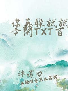 你再躲试试BY今闲TXT百度网盘