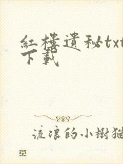 红楼遗秘txt下载