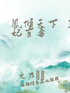 凤倾天下  王妃有毒