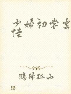 少妇初尝云雨柔佳