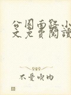 公园南路小说全文免费阅读