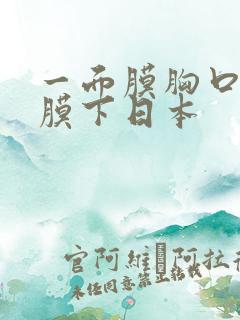 一面膜胸口一面膜下日本