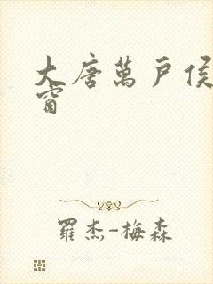 大唐万户侯无弹窗