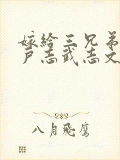 嫁给三兄弟的猎户志武志文