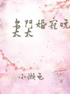 名门婚宠晚安赫太太
