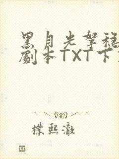 黑月光拿稳BE剧本TXT下载