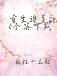 重生追美记txt全集下载