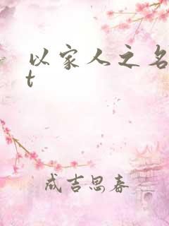 以家人之名txt