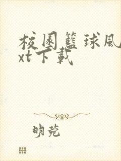 校园篮球风云txt下载