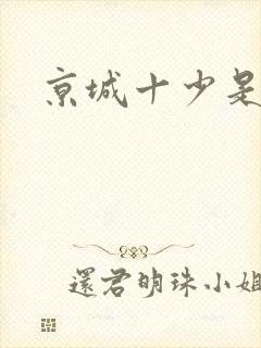 京城十少是谁