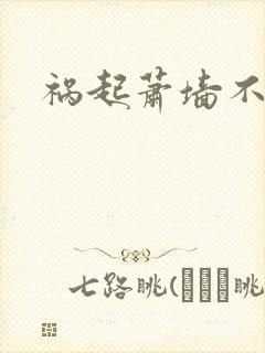 祸起萧墙不知戢