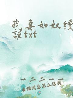 我妻如奴续写小说txt