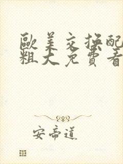 欧美交换配乱吟粗大免费看