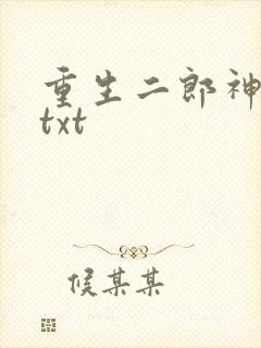 重生二郎神杨戬txt