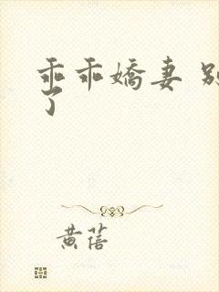 乖乖娇妻 别闹了