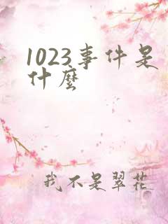 1023事件是什么