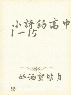 小诗的高中日记1一15