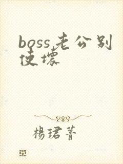 boss老公别使坏