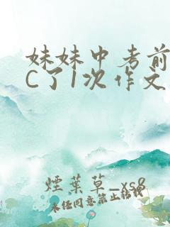 妹妹中考前让我C了1次作文啊