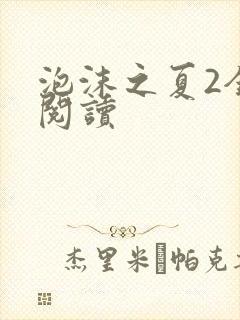 泡沫之夏2全文阅读