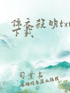 锦衣杀明txt下载